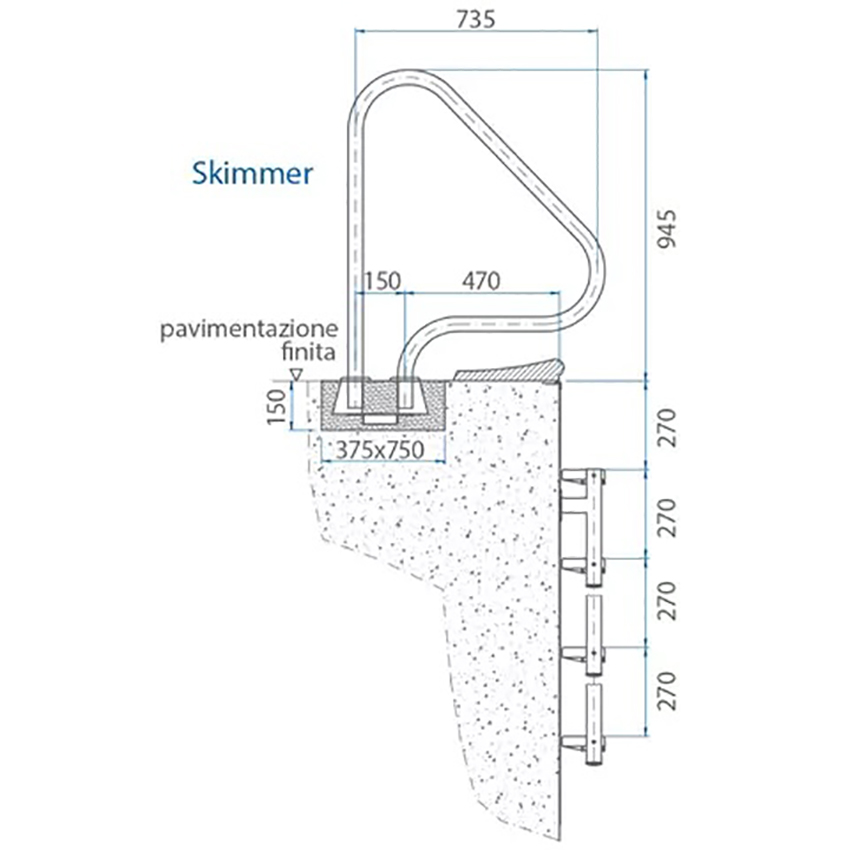 Scaletta Piscina Interrata